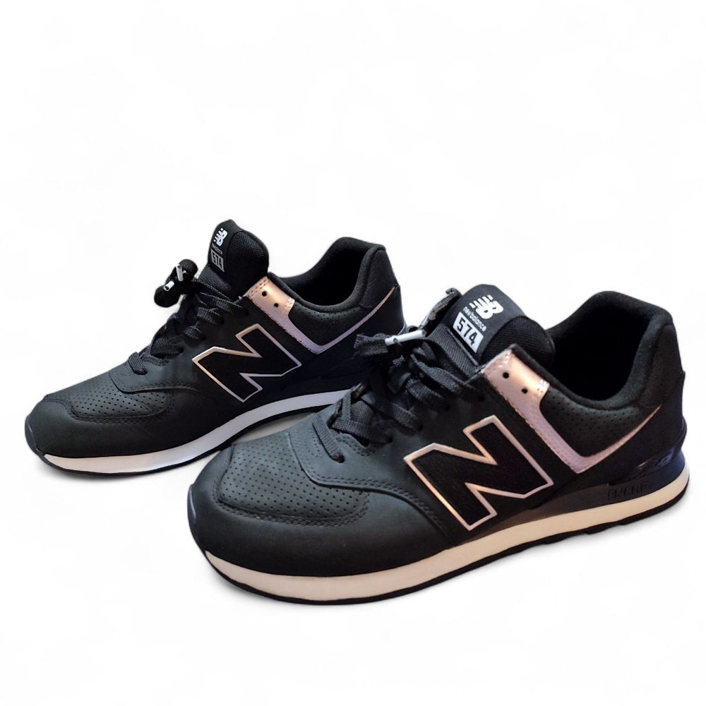 New Balance 574 Sneakers Black Rose Womens Size 11.5 - Picture 2 of 10